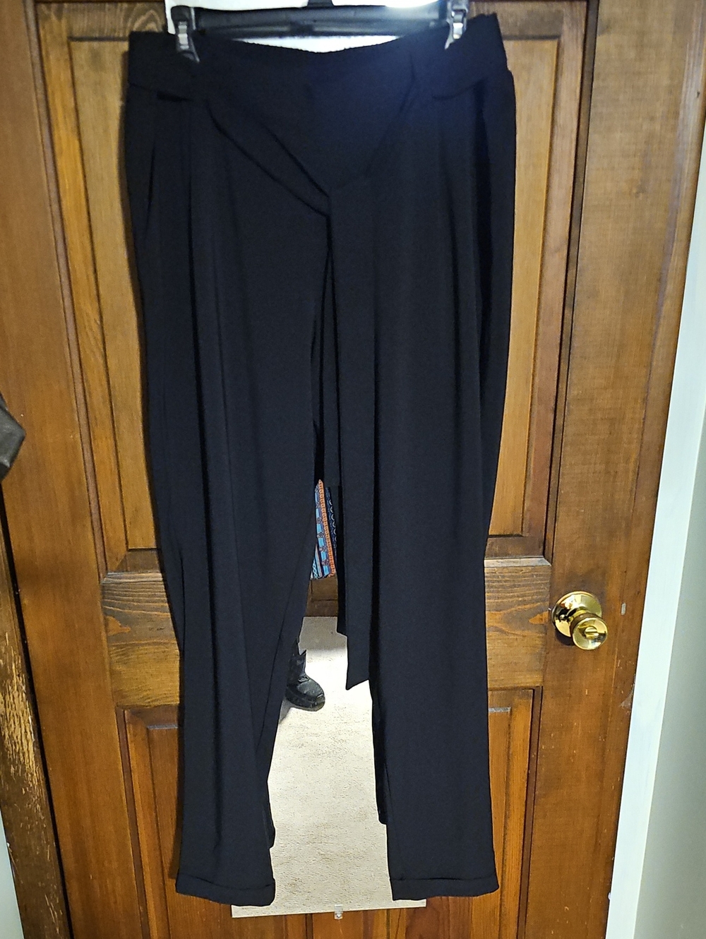 torrid Black Wide-Leg Wrap-Front Pants